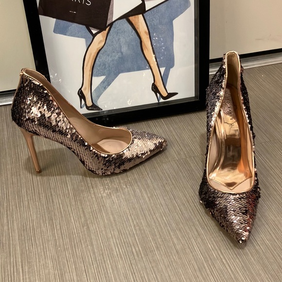 Ted Baker Shoes - Ted Baker sequins Stilletto high heels rose gold color Ted Baker Size 39